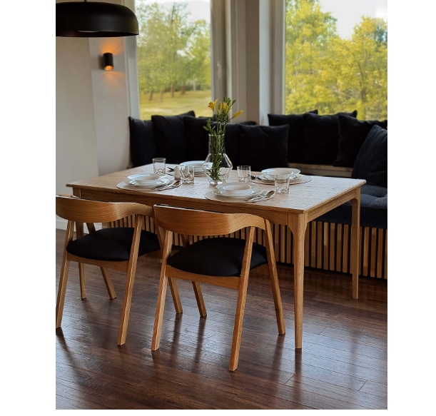 Ardena Extendable Dining Table with Natural Oak Veneer