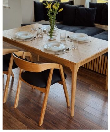Ardena Extendable Dining Table with Natural Oak Veneer