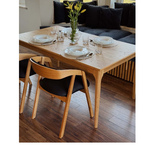 Ardena Extendable Dining Table with Natural Oak Veneer