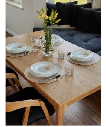 Ardena Extendable Dining Table with Natural Oak Veneer