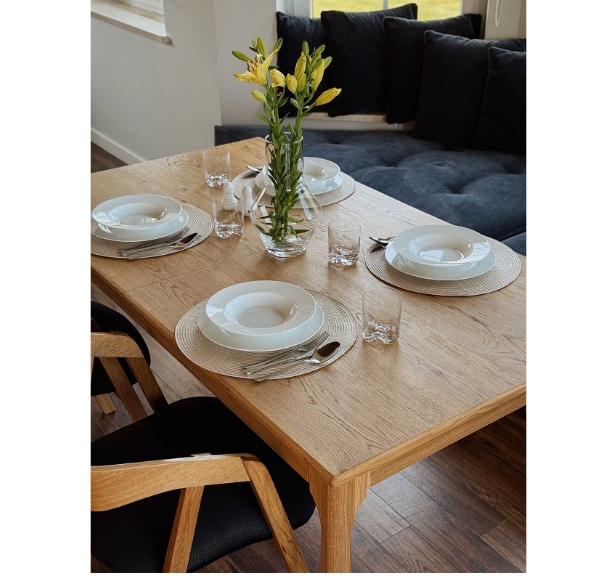 Ardena Extendable Dining Table with Natural Oak Veneer