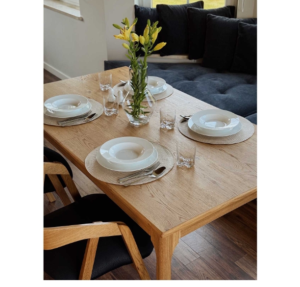 Ardena Extendable Dining Table with Natural Oak Veneer