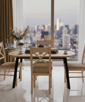 Arvian Extendable Round Dining Table 80-130cm
