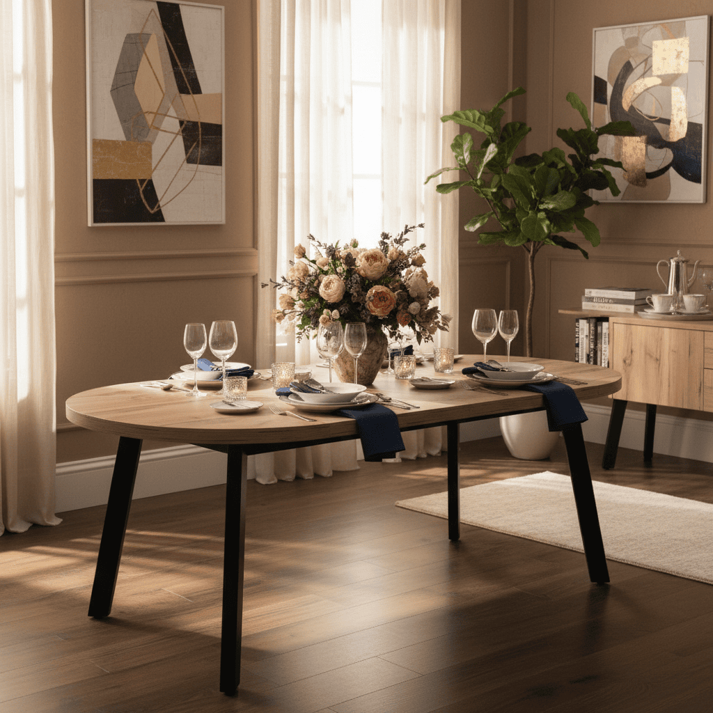 Arvian Extendable Round Dining Table 80-130cm