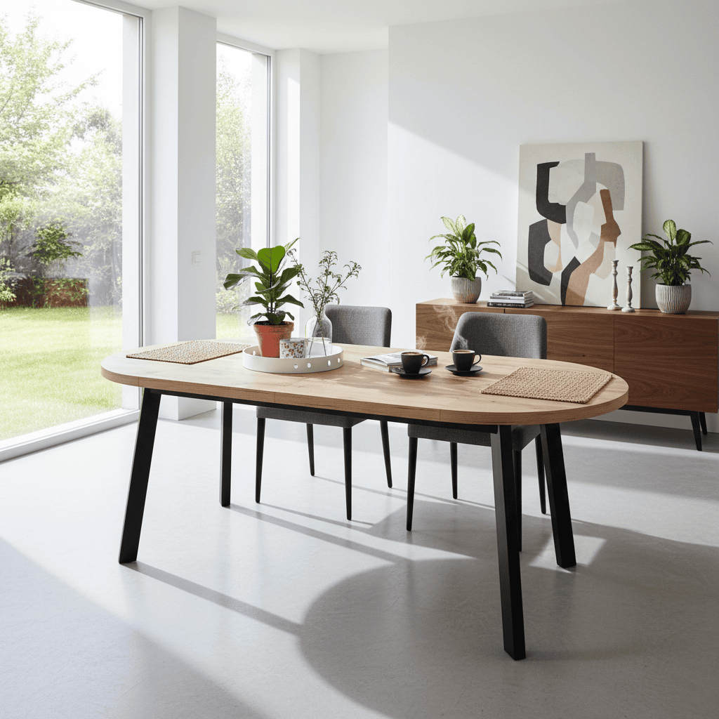 Arvian Extendable Round Dining Table 80-130cm