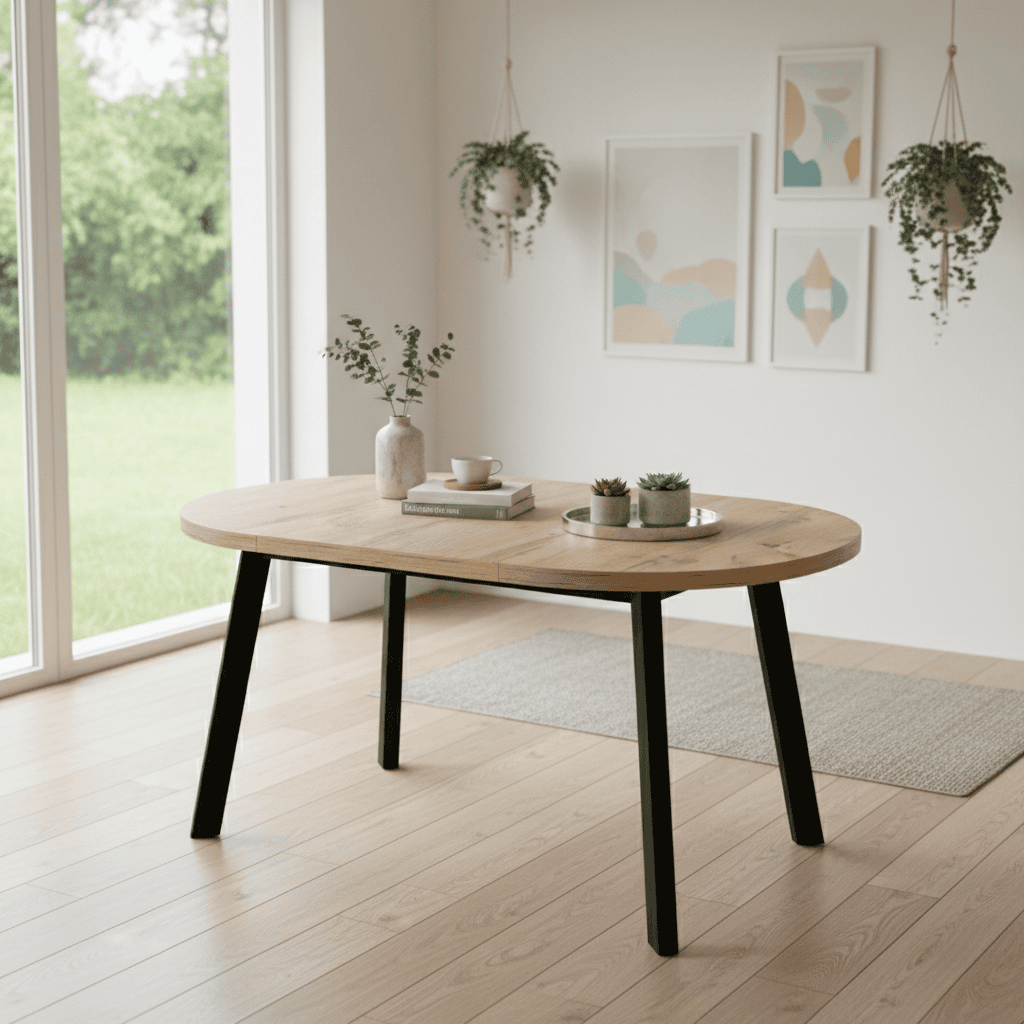 Arvian Extendable Round Dining Table 80-130cm