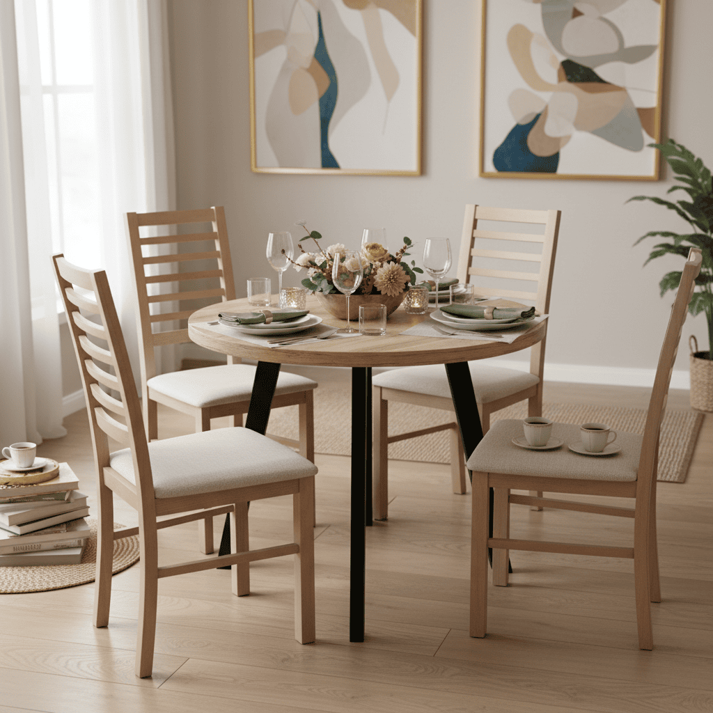 Arvian Extendable Round Dining Table 80-130cm