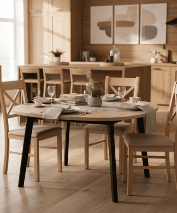 Arvian Extendable Round Dining Table 80-130cm