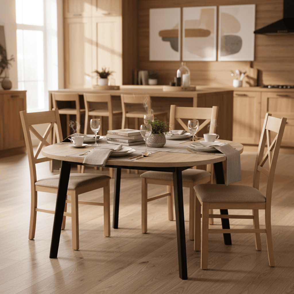 Arvian Extendable Round Dining Table 80-130cm