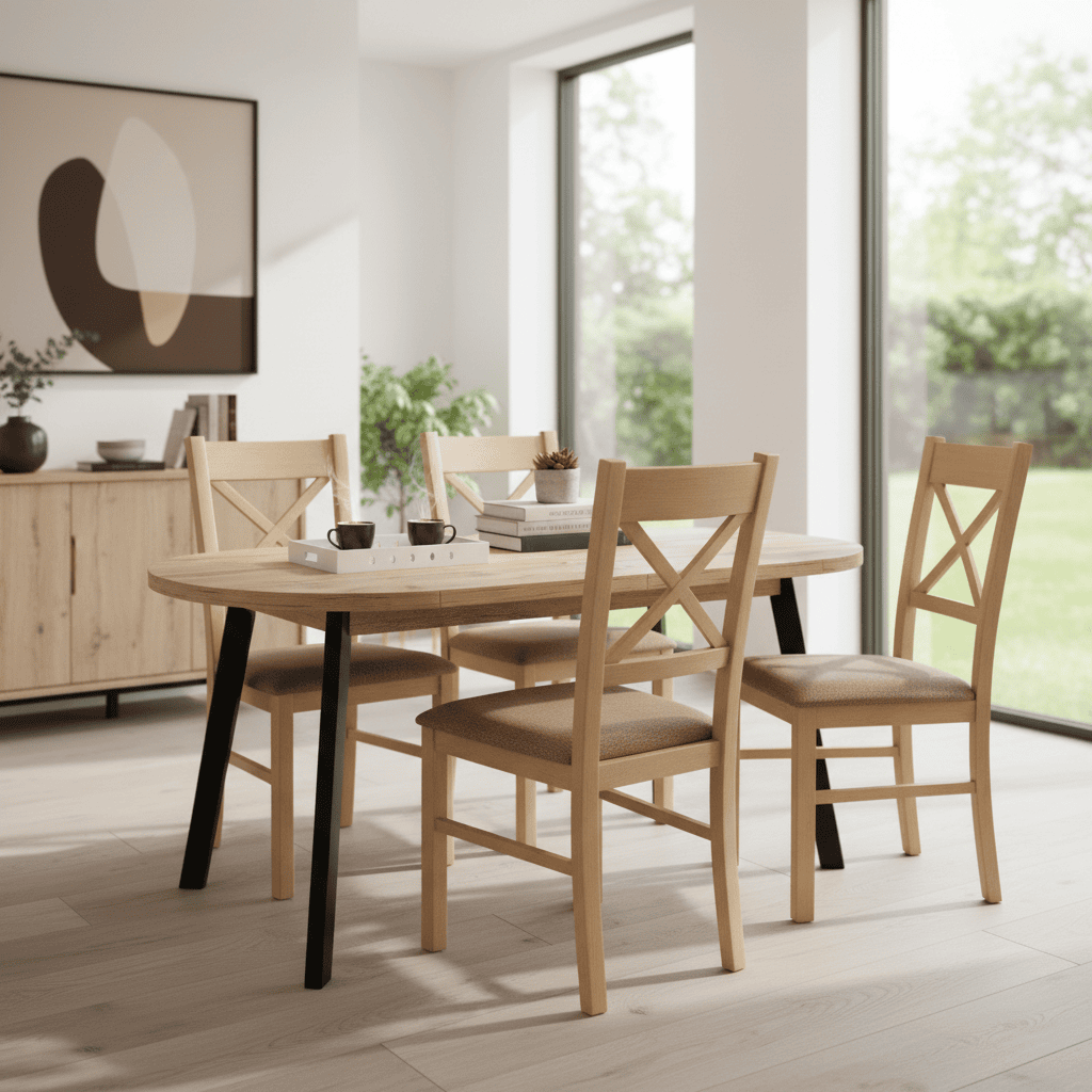 Arvian Extendable Round Dining Table 80-130cm
