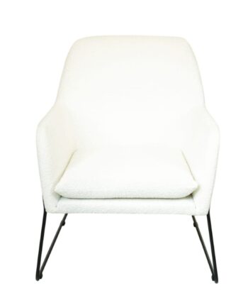 Bellmere White Boucle Lounge Armchair