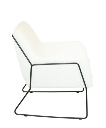 Bellmere White Boucle Lounge Armchair