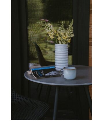 Melora Round Outdoor Table with Grey Sintered Stone