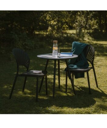 Melora Round Outdoor Table with Grey Sintered Stone