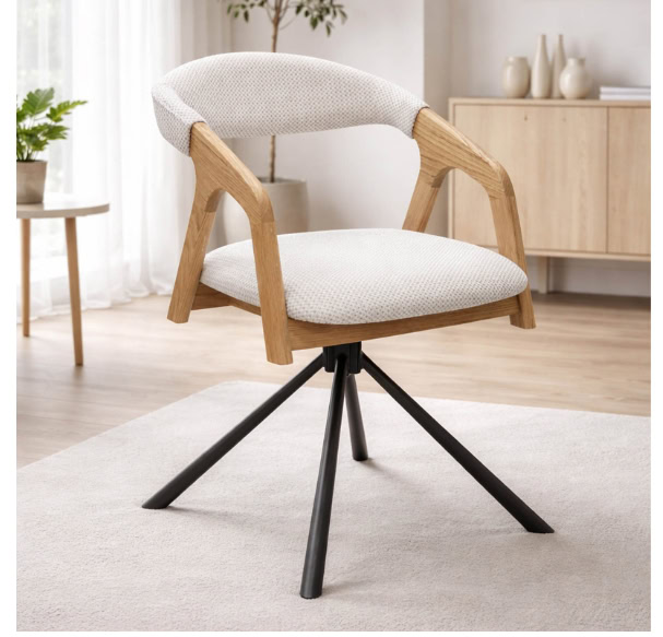 Oak Swivel Dining Chair