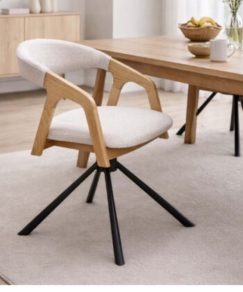 Oak Swivel Dining Chair