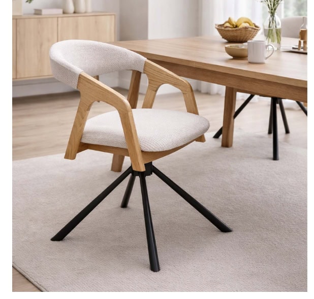 Oak Swivel Dining Chair