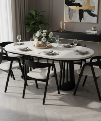 Tovo Extandable Table  Black or White 100-180cm