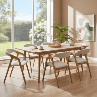 Ardena Extendable Dining Table with Natural Oak Veneer test