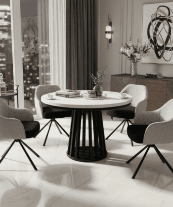 Tovo Extendable Table  Black or White 100-180cm