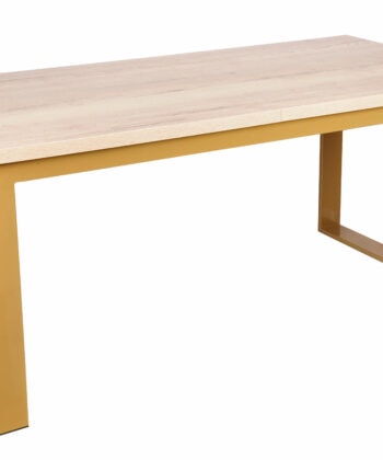 Valanis Extendable Dining Table Gold 120 x 80 + 40 cm
