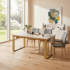 Valanis Extendable Dining Table Gold 120 x 80 + 40 cm