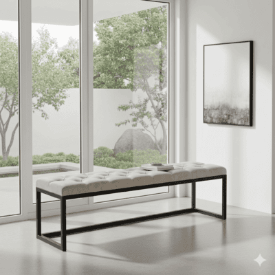 Tufted Loft Bench 220x40cm and 50cm/h – Industrial Design