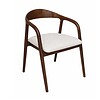 Modern wooden armchair with white cushioned seat for stylish home decor.