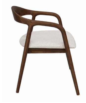 Elegant wooden armchair with a cushioned seat, perfect for modern and stylish interiors.