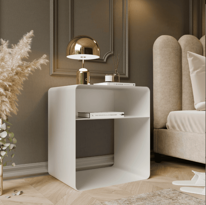 Examples of nightstands, bedside cabinets and wall shelves for bedrooms