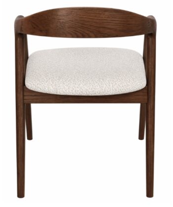 Modern wooden chair with cushioned seat for stylish home decor.