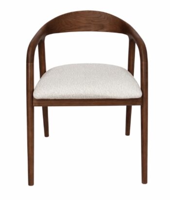 Modern wooden chair with upholstered seat for stylish home decor.