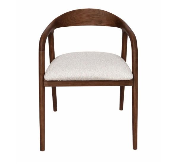 Modern wooden chair with upholstered seat for stylish home decor.
