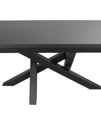 Alveris Rectangular Extendable Acrylic Dining Table 140-180×80 cm – Anthracite Loft Desk