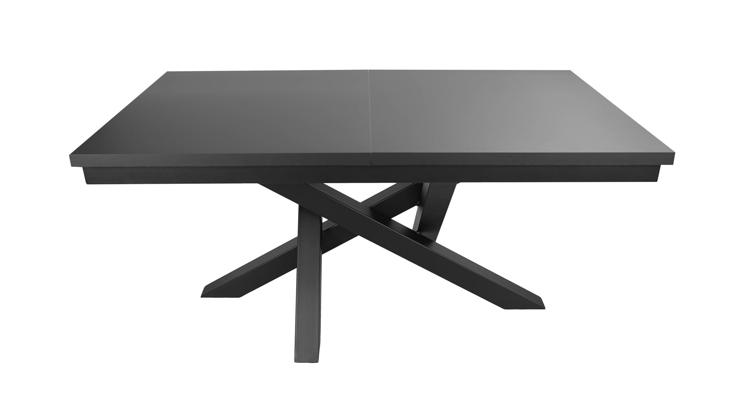 Alveris Rectangular Extendable Acrylic Dining Table 140-180×80 cm – Anthracite Loft Desk