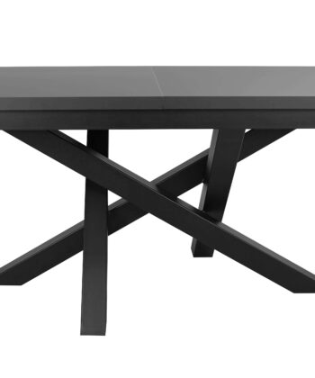 Alveris Rectangular Extendable Acrylic Dining Table 140-180×80 cm – Anthracite Loft Desk