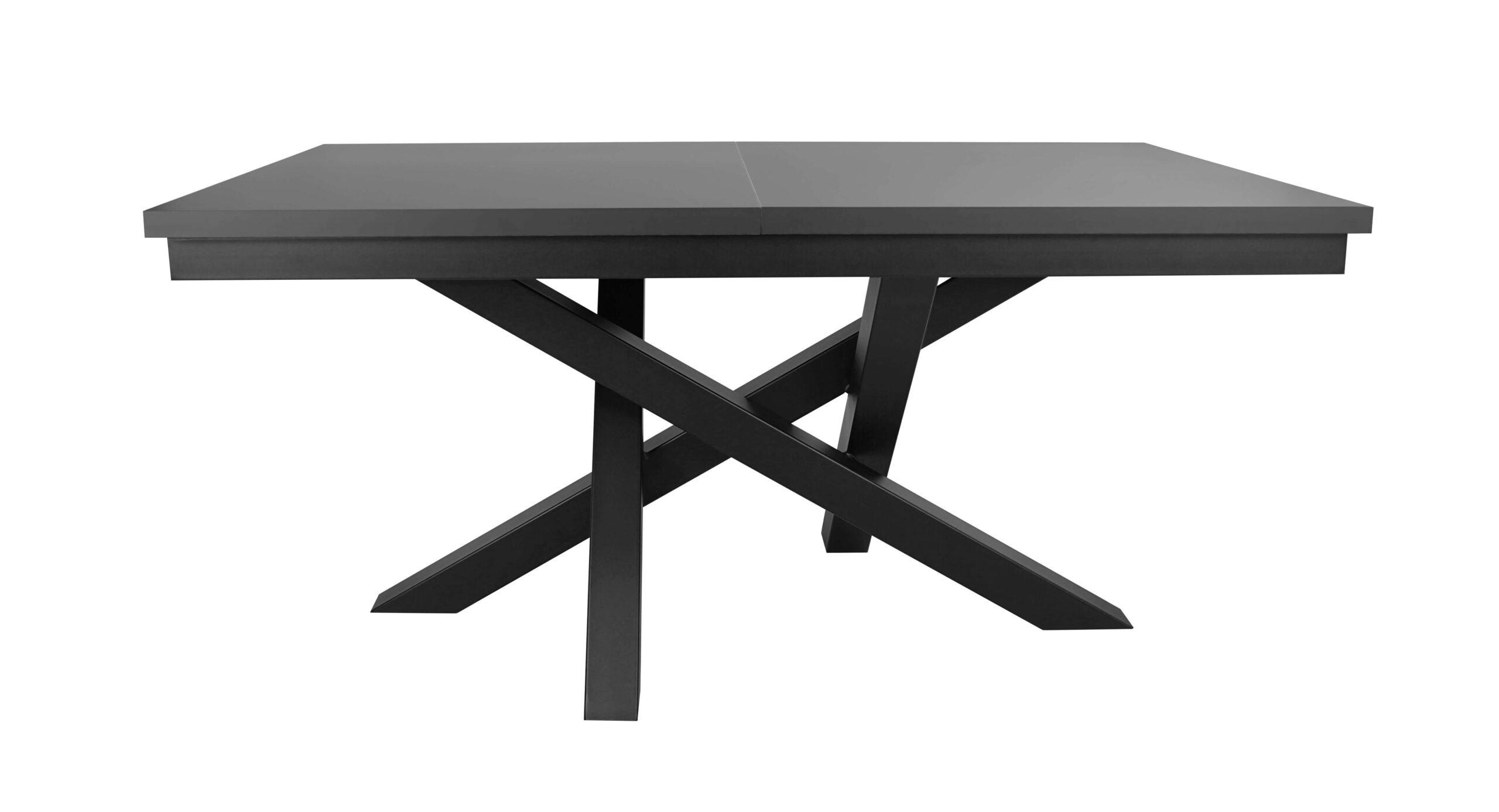 Alveris Rectangular Extendable Acrylic Dining Table 140-180×80 cm – Anthracite Loft Desk
