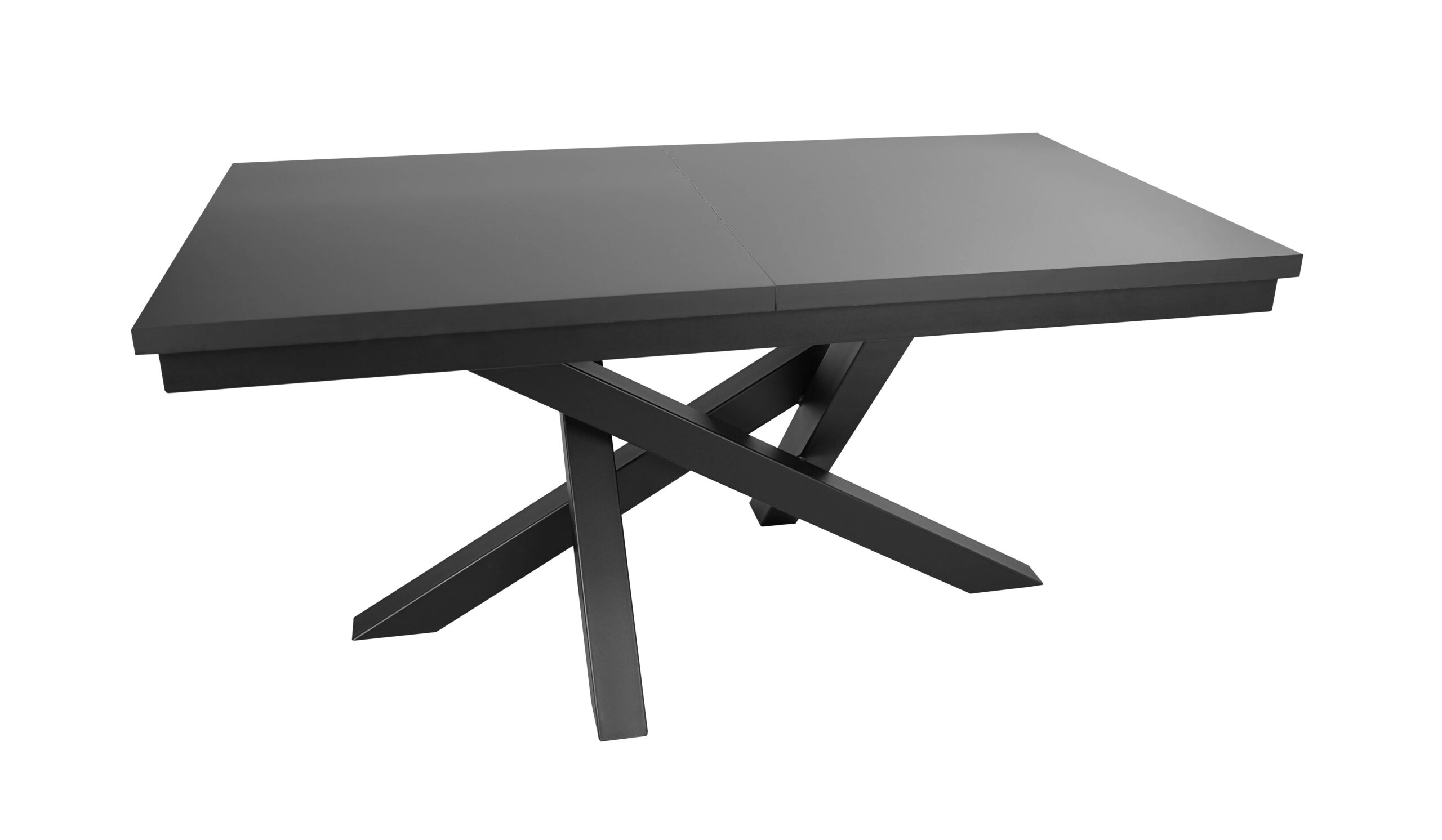 Alveris Rectangular Extendable Acrylic Dining Table 140-180×80 cm – Anthracite Loft Desk