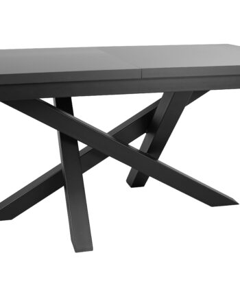 Alveris Rectangular Extendable Acrylic Dining Table 140-180×80 cm – Anthracite Loft Desk