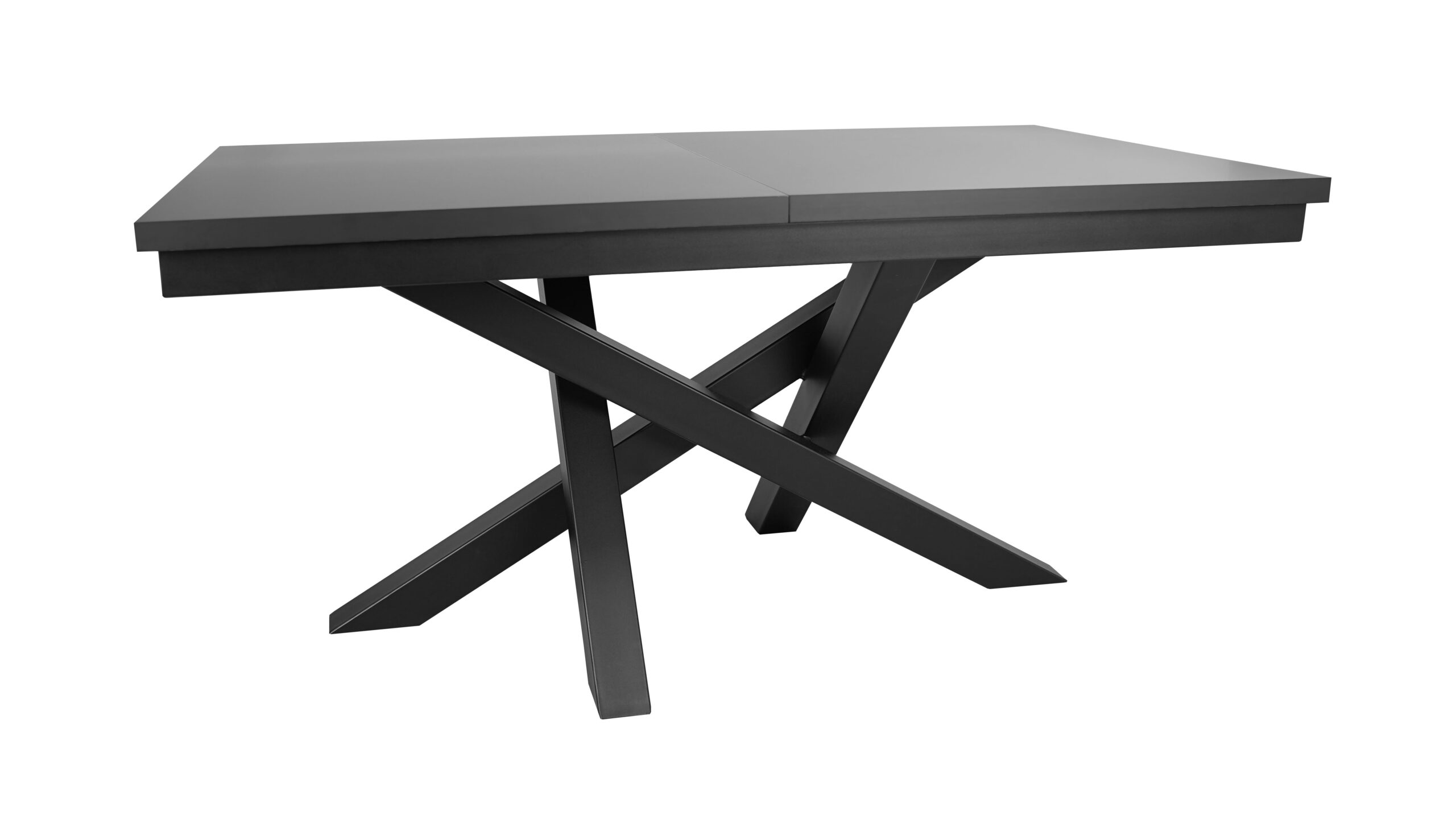 Alveris Rectangular Extendable Acrylic Dining Table 140-180×80 cm – Anthracite Loft Desk