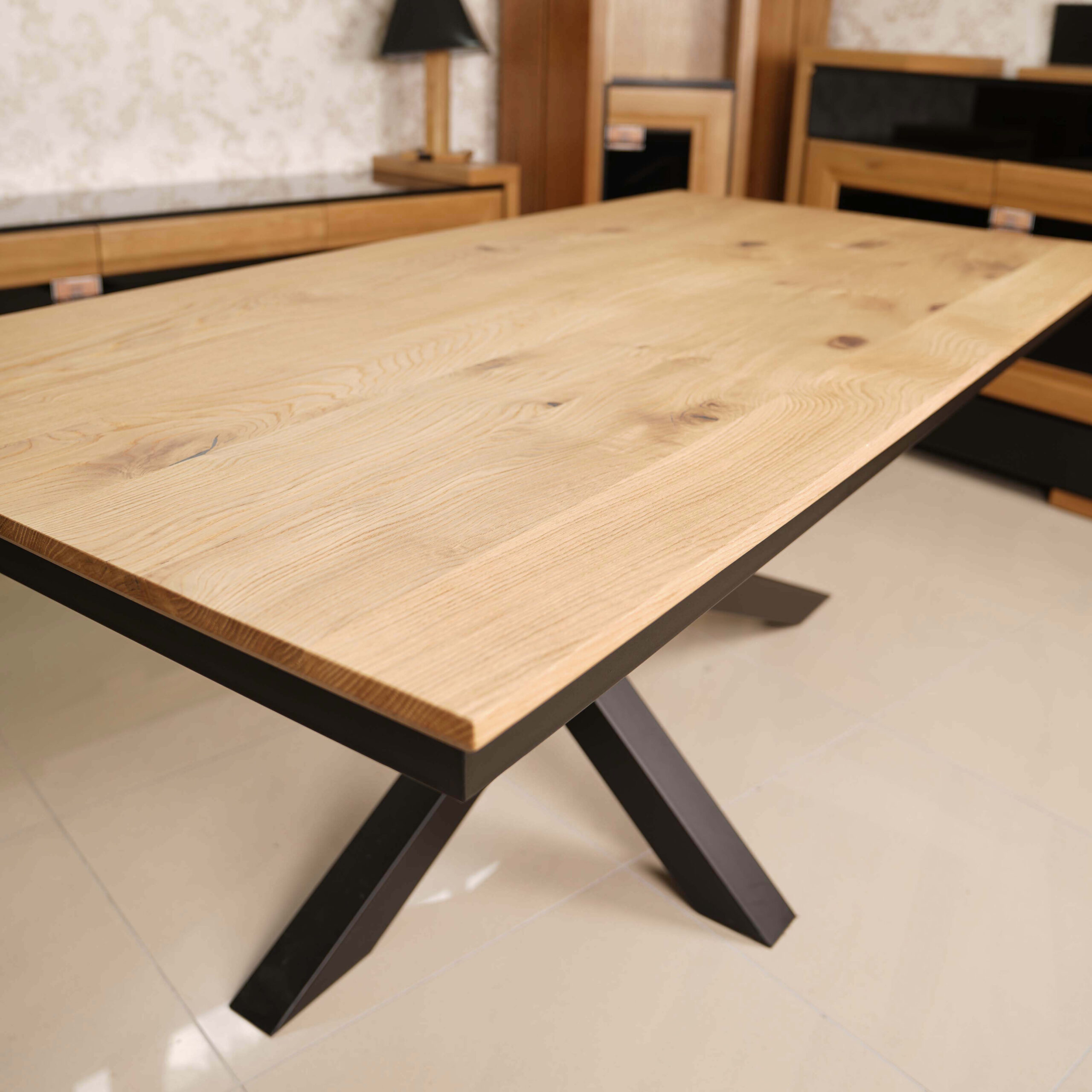 Alveris Rectangular Extendable Acrylic Dining Table 140-180×80 cm – Anthracite Loft Desk