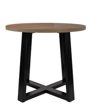 Alveris Round Extendable Acrylic Dining Table 100-140-180cm – Anthracite Loft Desk