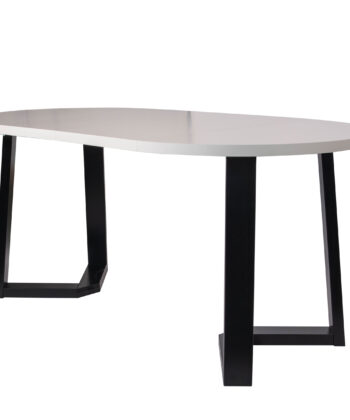 Alveris Round Extendable Acrylic Dining Table 100-140-180cm – Anthracite Loft Desk