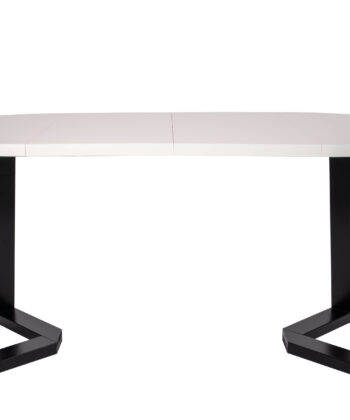 Alveris Round Extendable Acrylic Dining Table 100-140-180cm – Anthracite Loft Desk