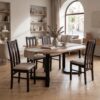 Alveris Round Extendable Acrylic Dining Table 100-140-180cm – Anthracite Loft Desk