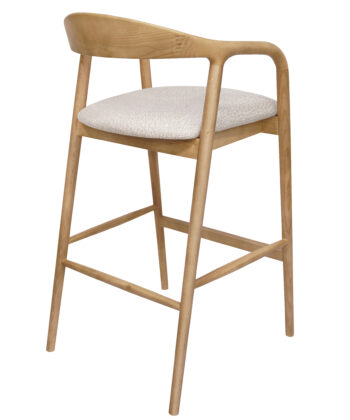 Ashen Elegance Luxury Bar Stool | Ash Wood Kitchen Island Stool Ireland