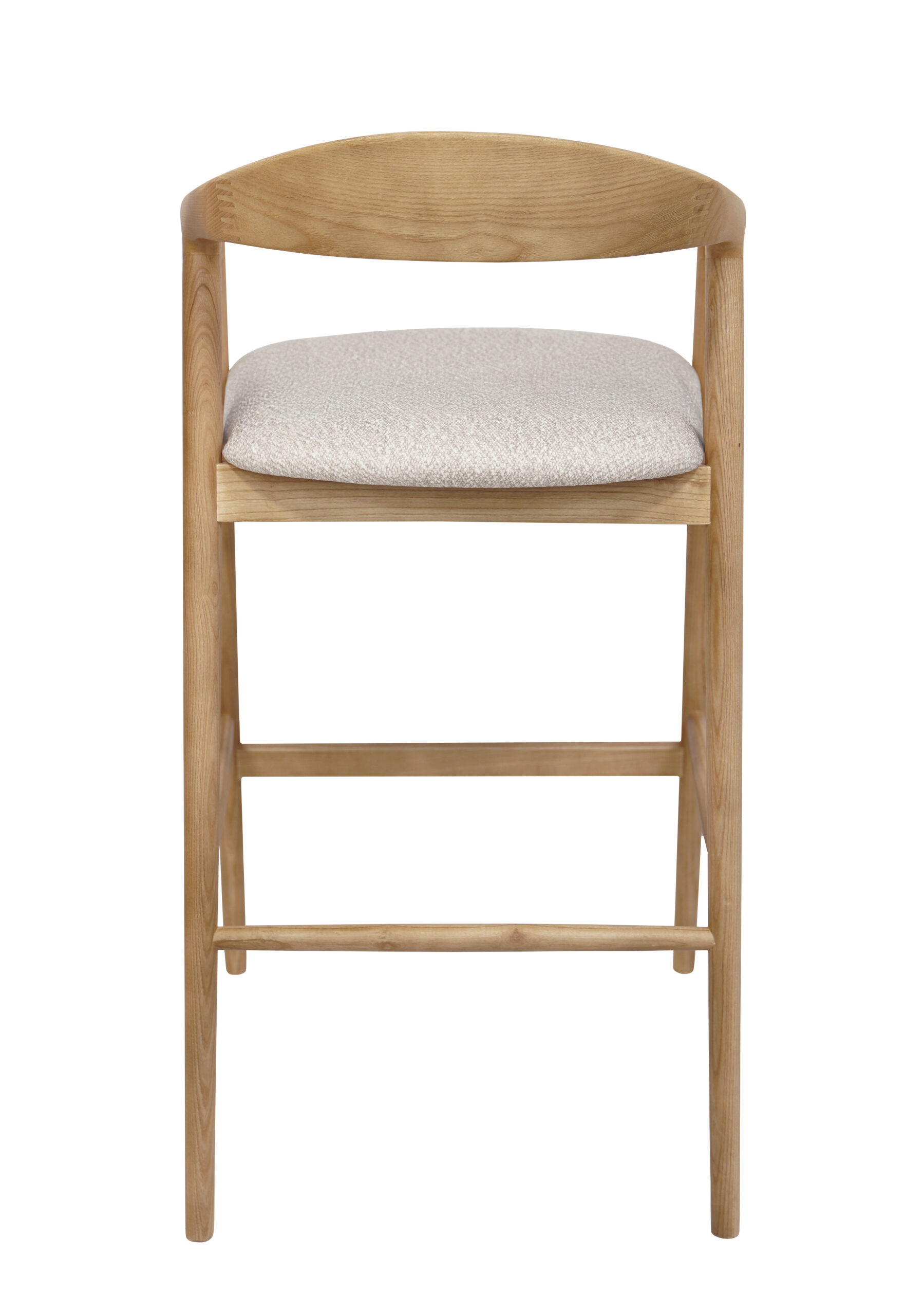 Ashen Elegance Luxury Bar Stool | Ash Wood Kitchen Island Stool Ireland