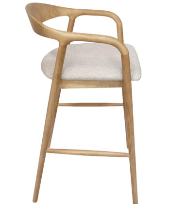 Ashen Elegance Luxury Bar Stool | Ash Wood Kitchen Island Stool Ireland
