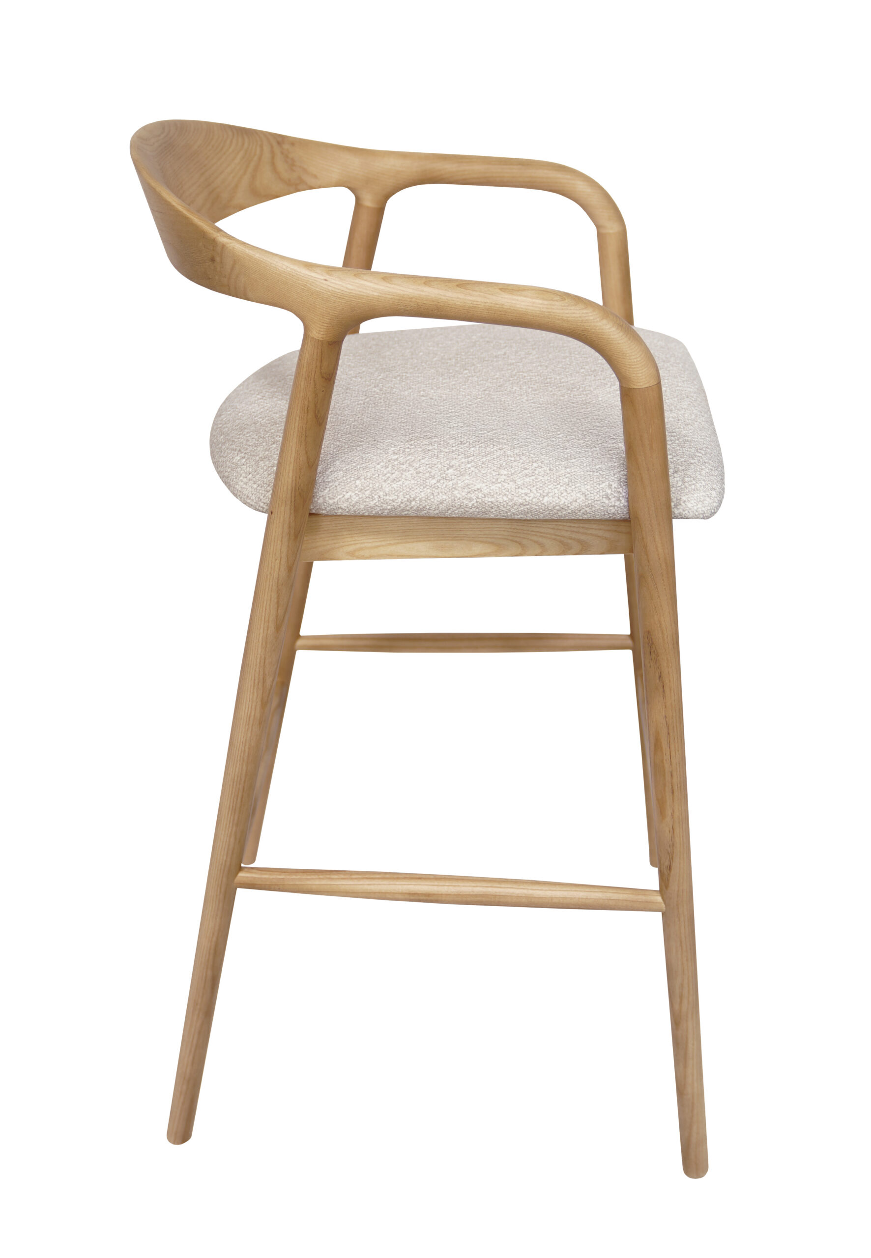 Ashen Elegance Luxury Bar Stool | Ash Wood Kitchen Island Stool Ireland