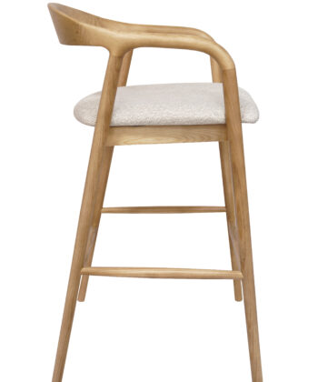 Ashen Elegance Luxury Bar Stool | Ash Wood Kitchen Island Stool Ireland